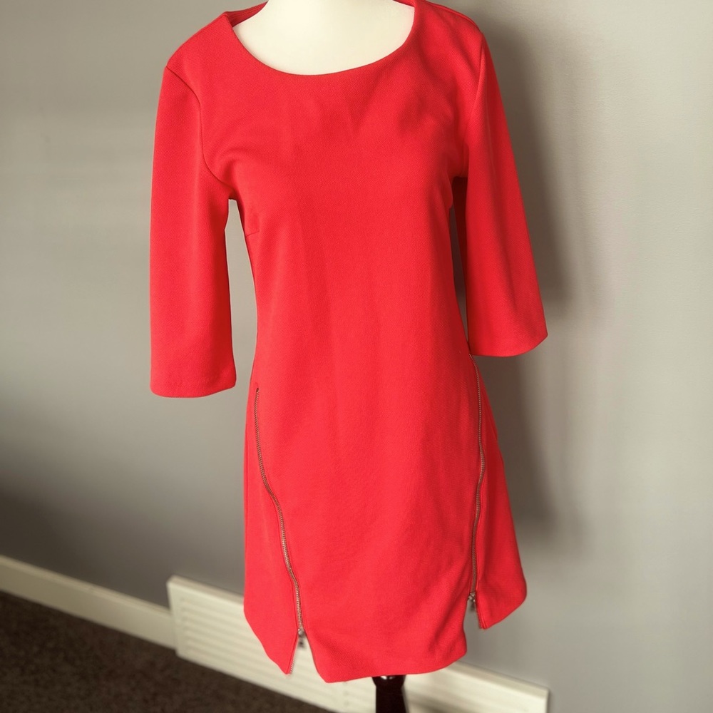 Red Dress with zipper details